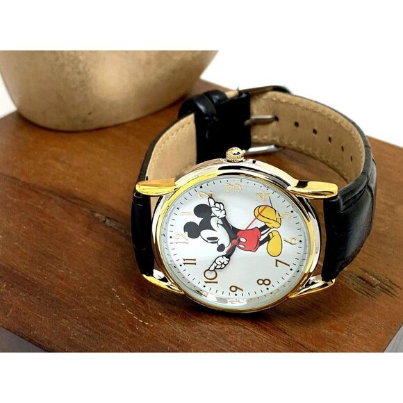 Disney Mickey Mouse Women\'s Watch White Dial Quartz Black Leather Band W002755 main image 12